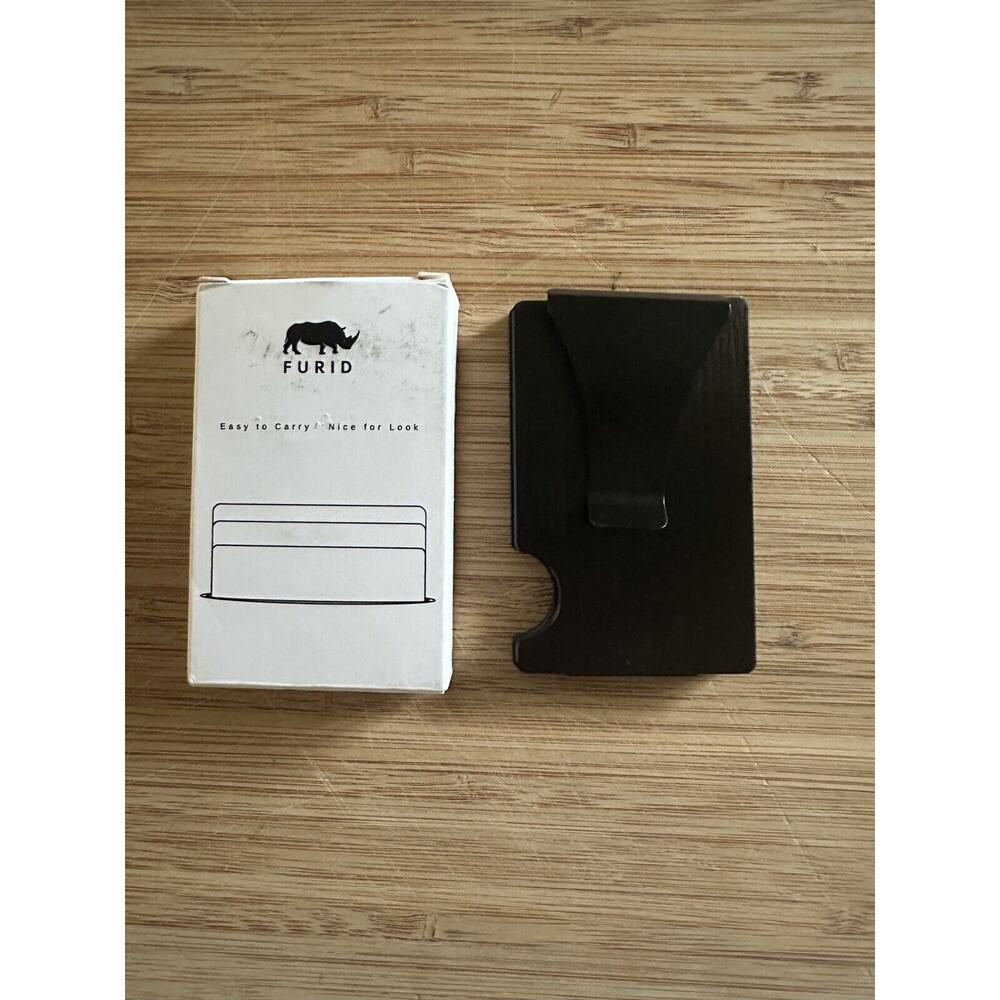 New Furid Metal Wallet Card Holder Case Slim Men Wallet Thin in Black Money Clip